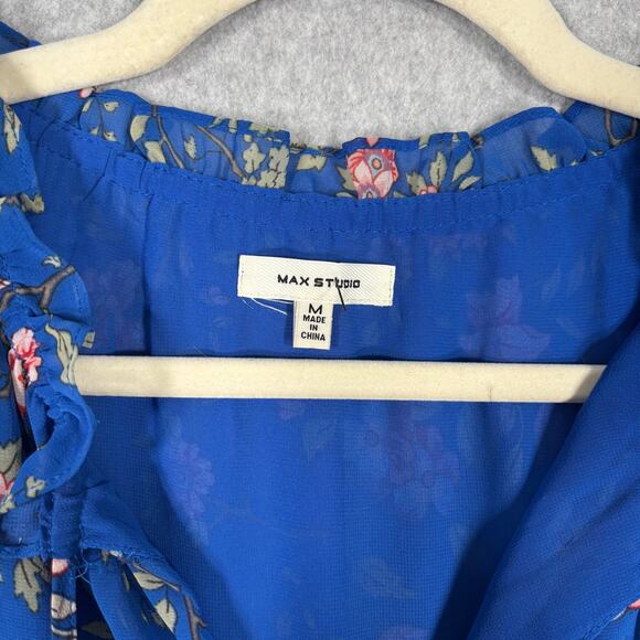 Max Studio Tank Top Medium Flowy Cottage Farmhouse Feminine Mediterranean Resort - Picture 4 of 11